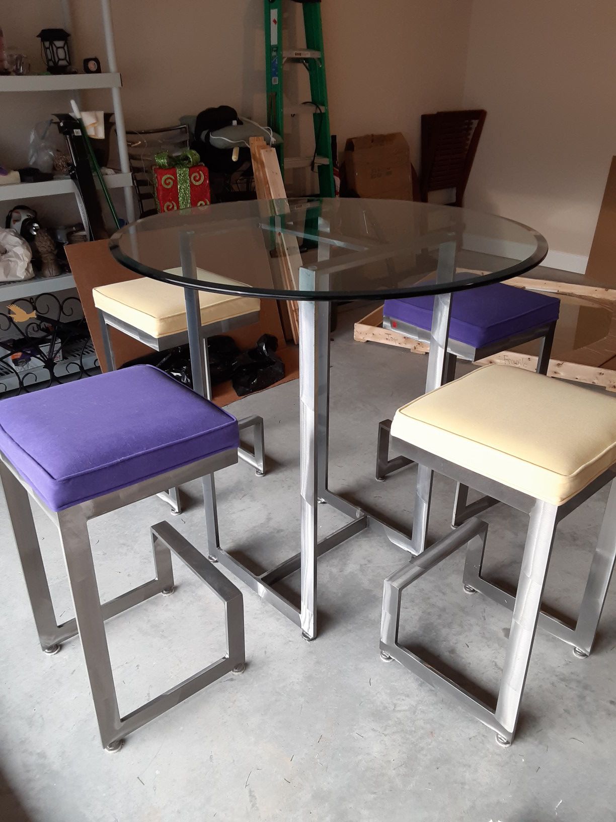 Pub Table and 4 Stools - Indoor Set