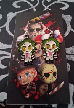 New Beetlejuice Fan Art metal Earrings