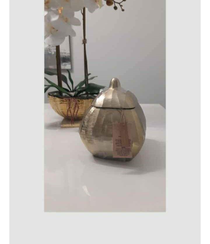 TURKISH GOLD METAL JAR