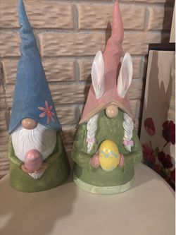 Two Easter Garden Gnomes