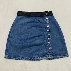 Denim Button Up Skirt