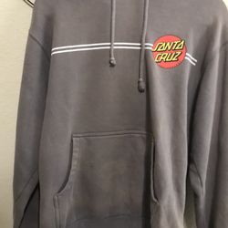 Santa Cruz VINTAGE Grey Hoodie Size M