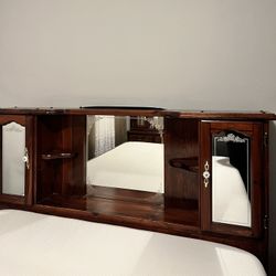 Walnut Bed Frame/Mirror