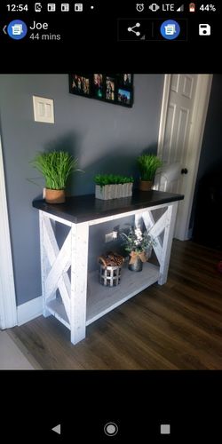 Brand New Rustic Distressed Wood Console Table