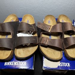 Birkenstock Arizona Soft Bed Leather Sandals Size: 38 (Regular Fit) NEW 