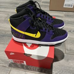 Nike Dunk High Lakers Men Size 10
