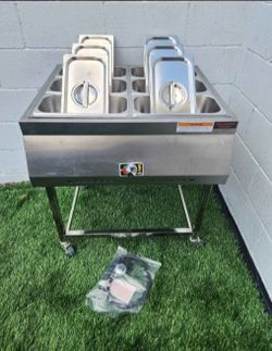 Food warmer cart Propane  baño maria para caliente o frio