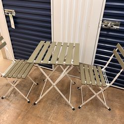 3 piece foldable patio set