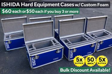 ISHIDA Hard Equipment Case w/ Custom Foam – $60 each ($50 each if buying 3+) 