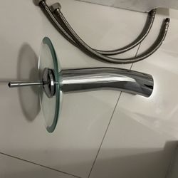 Waterfall  Glass/ Chrome  Waterfall Faucet  