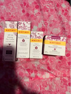 NIB Burt’s Bees Renewal Firming 4 pc skincare routine Bundle
