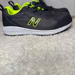 New Balance Sneakers Gray Neon Yellow steel toe
