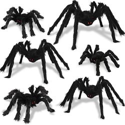 new Halloween Spider Decorations, Aitey 6 PCS Realistic Hairy Scary Spider Set, Creepy Outdoor Indoor Yard Home Decor Props  About this item  Valuable