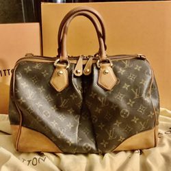 Stephen sprouse boston leather handbag Louis Vuitton Brown in