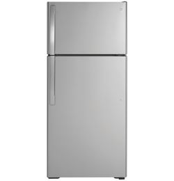GE 16.6 Cu. Ft. Top-Freezer Refrigerator – Stainless Steel