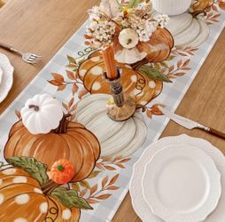 NEW Fall Pumpkin Table Runner