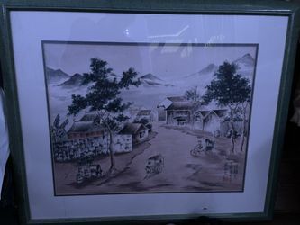 Asian Village Painting