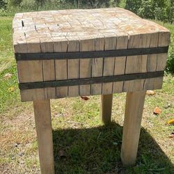 Antique Butcher Block Table