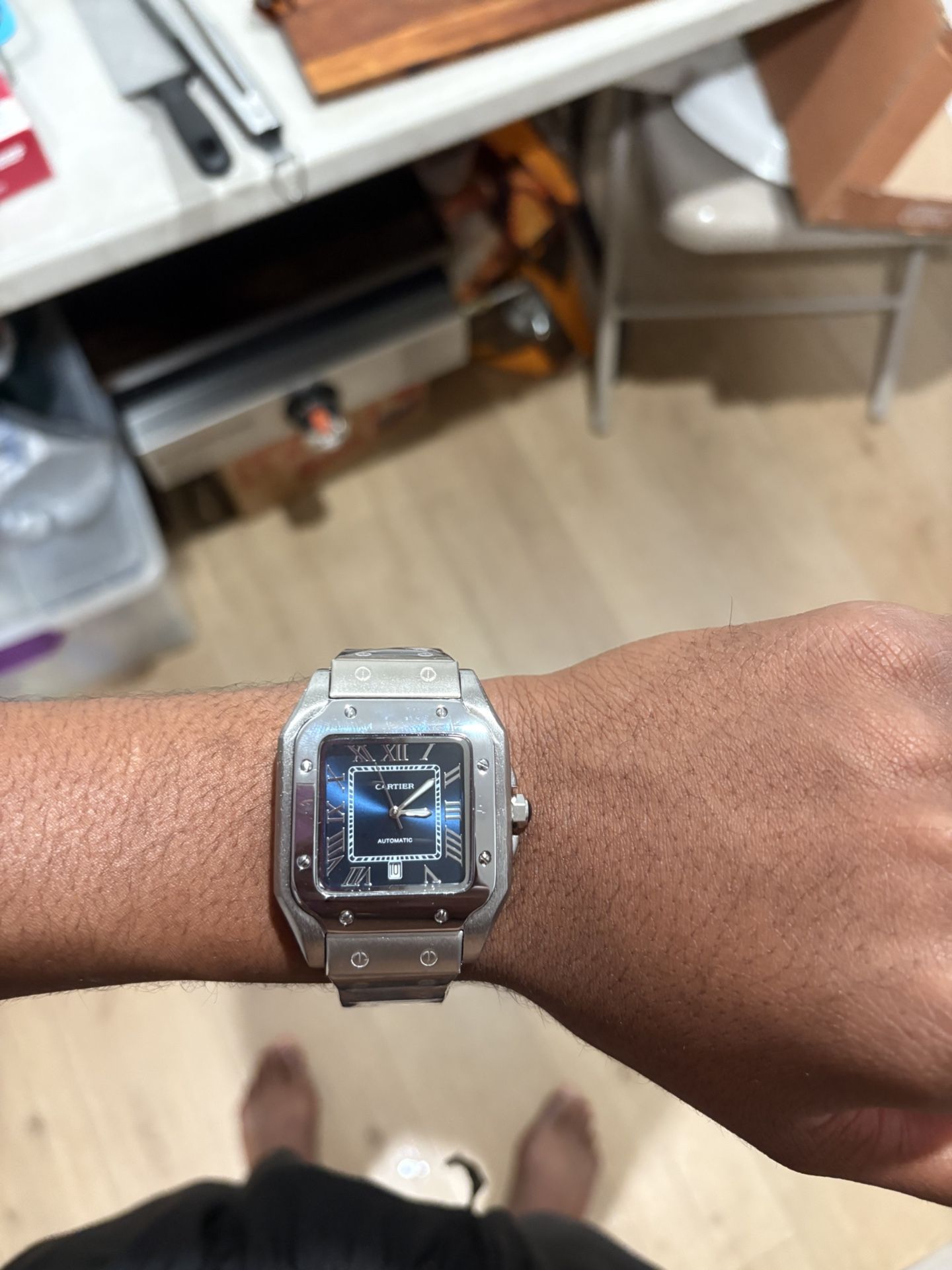  Dial Blue Cartier Watch