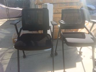 Mesh Back Office Guest Chairs with Casters – Set of 2