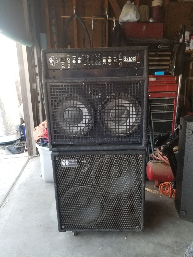Swr 2x10 and bigfoot extension cab