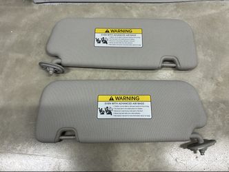 2014 2015 2016 Kia Forte Sun Visors Pair Gray Cloth OEM