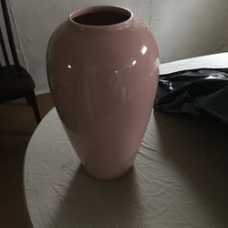 Mauve Colored Large Ceramic Vase