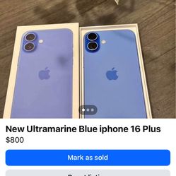 New Ultramarine Blue iphone 16 Plus