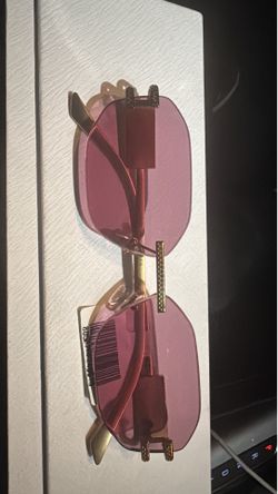 Pink Lense Gold Frame Versace sunglasses