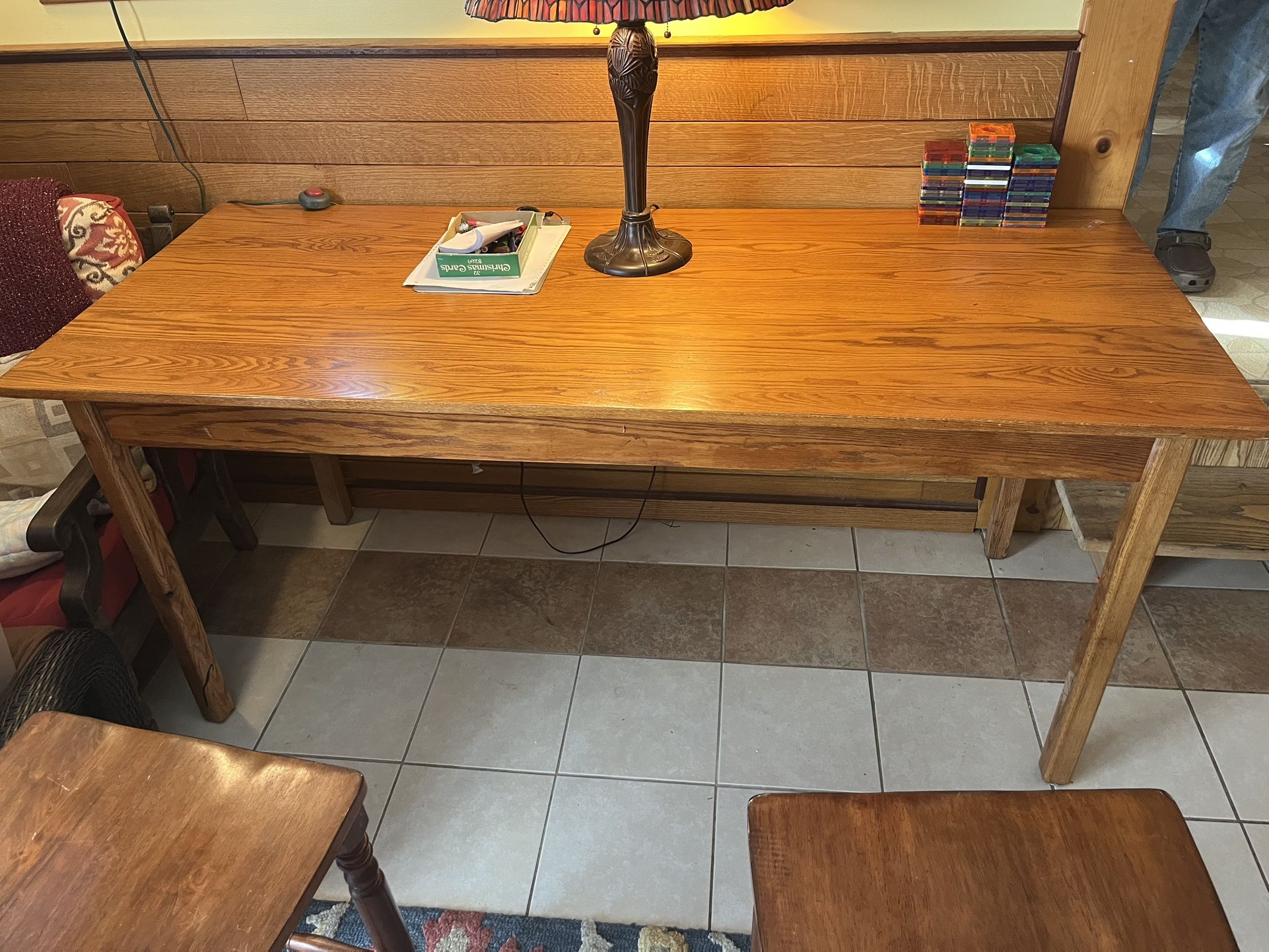 Solid OAK Kitchen Table 6ft Long 30” Wide More Available