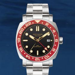 Archon Mens Watch Red 
