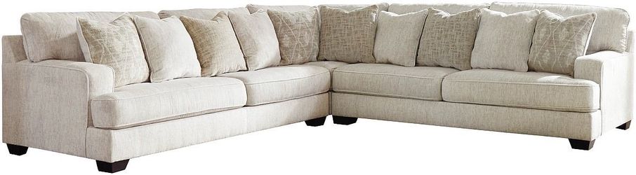 Ashley large L-Shaped Sectional Sofa in Cream