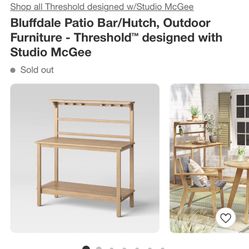 Bluffdale Patio Bar/Hutch, Outdoor Furniture - Threshold™ designed with Studio McGee