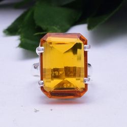 New 925 Silver & Citrine Ring