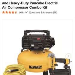 6 Gal. 165 PSI18-Gauge Brad Nailer and Heavy-Duty Pancake Electric Air Compressor Combo Kit