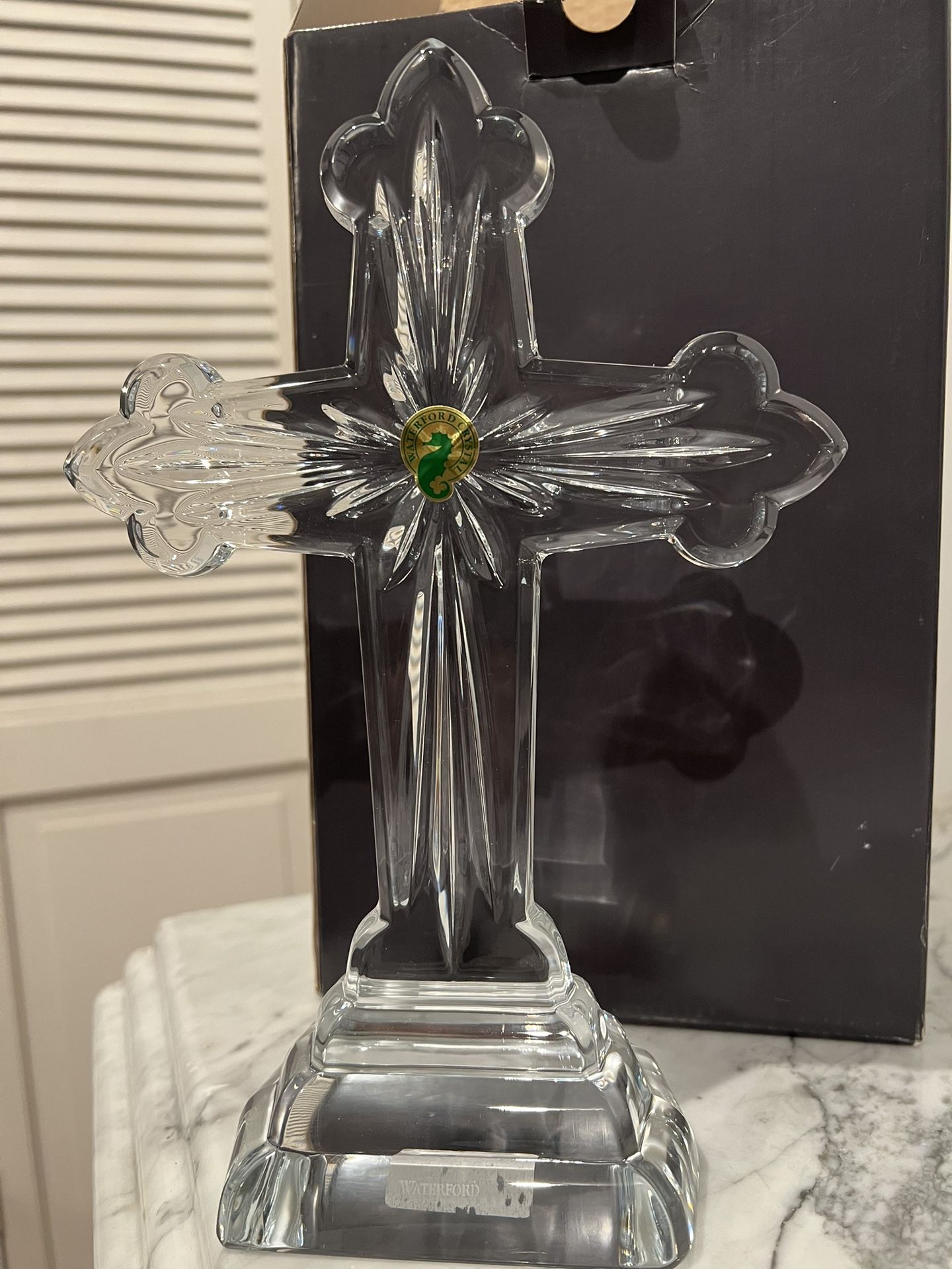 Vintage Waterford Clear Crystal Cross