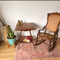 Antique Cane Rocking Chair 