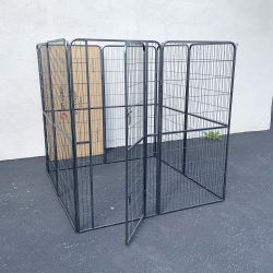 New In Box $180 Dog 8-Panel Playpen, Each Panel 64” Tall X 32” Wide Heavy Duty Pet Exercise Fence Crate Kennel Gate