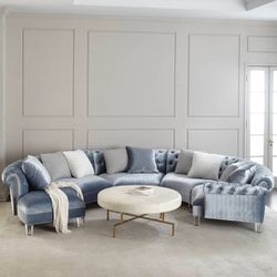 Haute House Varianne Curved Sectional Sofa