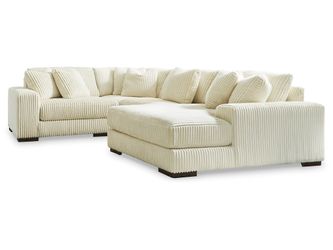 Lindyn Ivory 4-Piece RAF Chaise Sectional