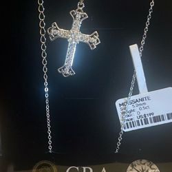 Moissanite Pendant Chains 925 sterling silver