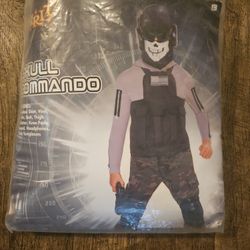 Skull Commando Halloween Costume Large 12-14