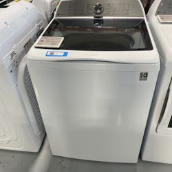 GE Profile White 5.0 Cu. Ft. Washer With Smarter Wash Technology And FlexDispense