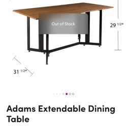 Adams Extendable Dining Table 