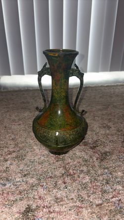 Vintage Japanese Ryoji Kuniko Bronze Copperware Dragon Vase