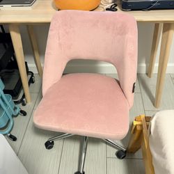 Pink Hello Kitty Velvet Swivel Chair