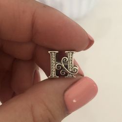 Brand New Sterling Silver 925 Letter H Charm