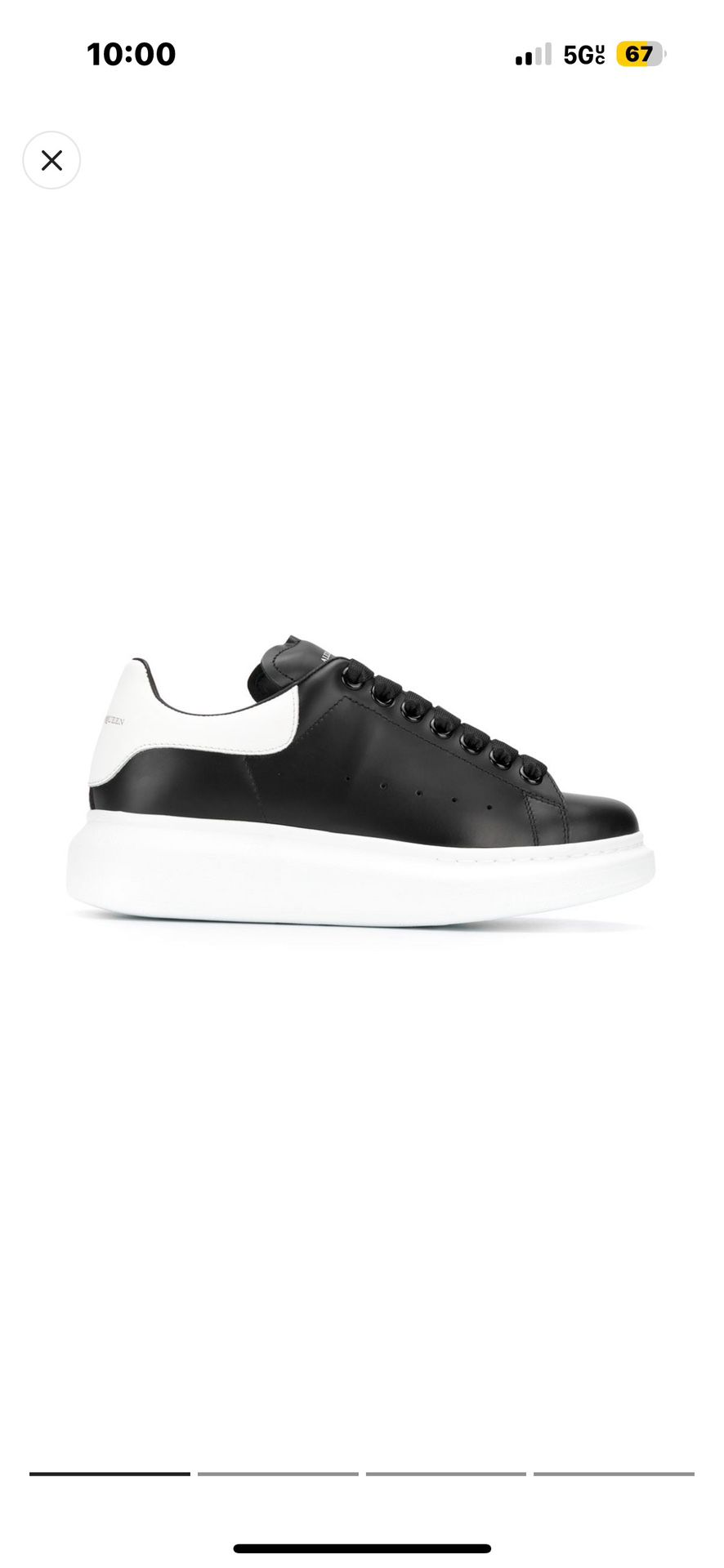 Alexander McQueen Leather exaggerated-sole sneakers