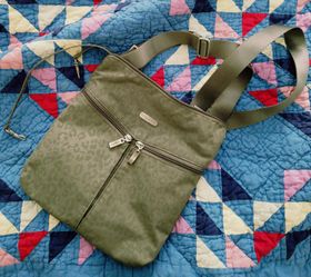 BAGGALLINI Grey Leopard print cross body Bag