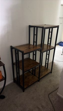 Rustic Industrial Tiered Shelf / Display Stand